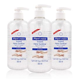gel antibacteriano portátil del desinfectante 500ML que hidrata color claro disponible