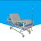 500 - cama de hospital del Portable de 780m m, cama ajustable manual plegable con IV el soporte