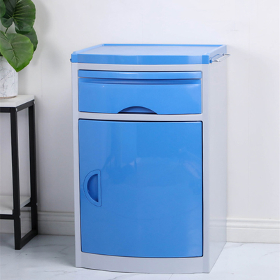 Armario de acero durable del hospital médico de la mesita de noche H760*W480*D460MM con el estante de toalla
